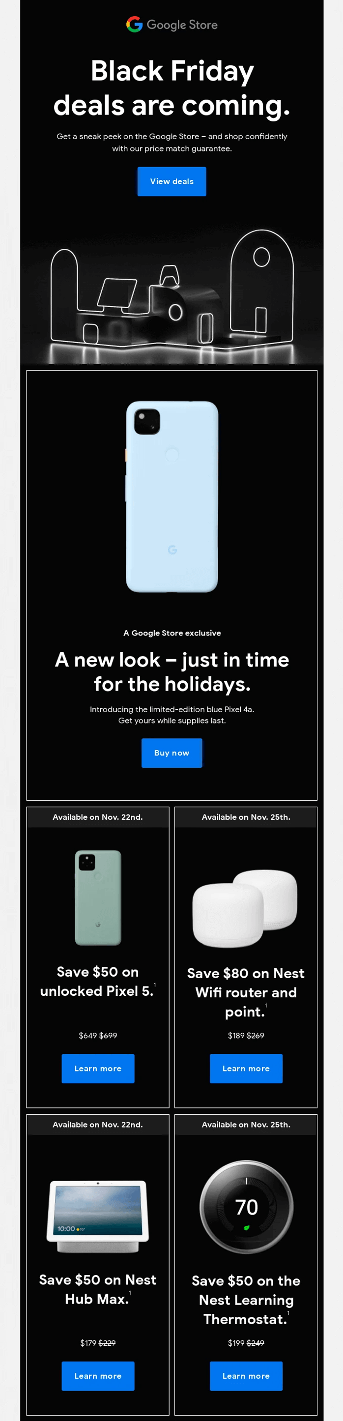 Email example from Google