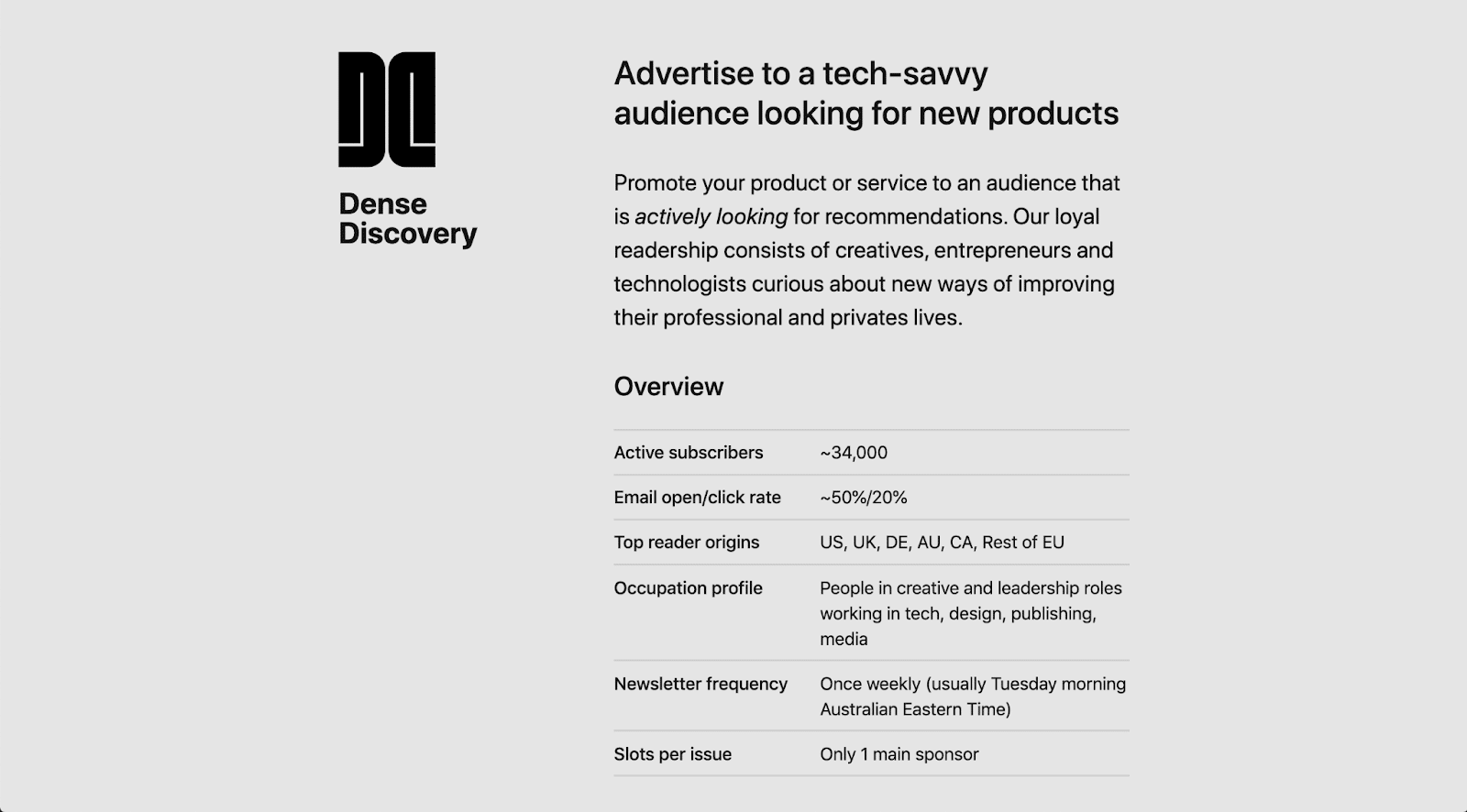 Dense Discovery